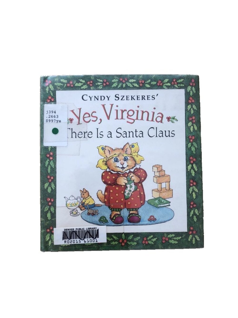 1997 Cyndy Szekeres' Yes, Virginia There is a Santa Claus HC DJ Gift Book Size